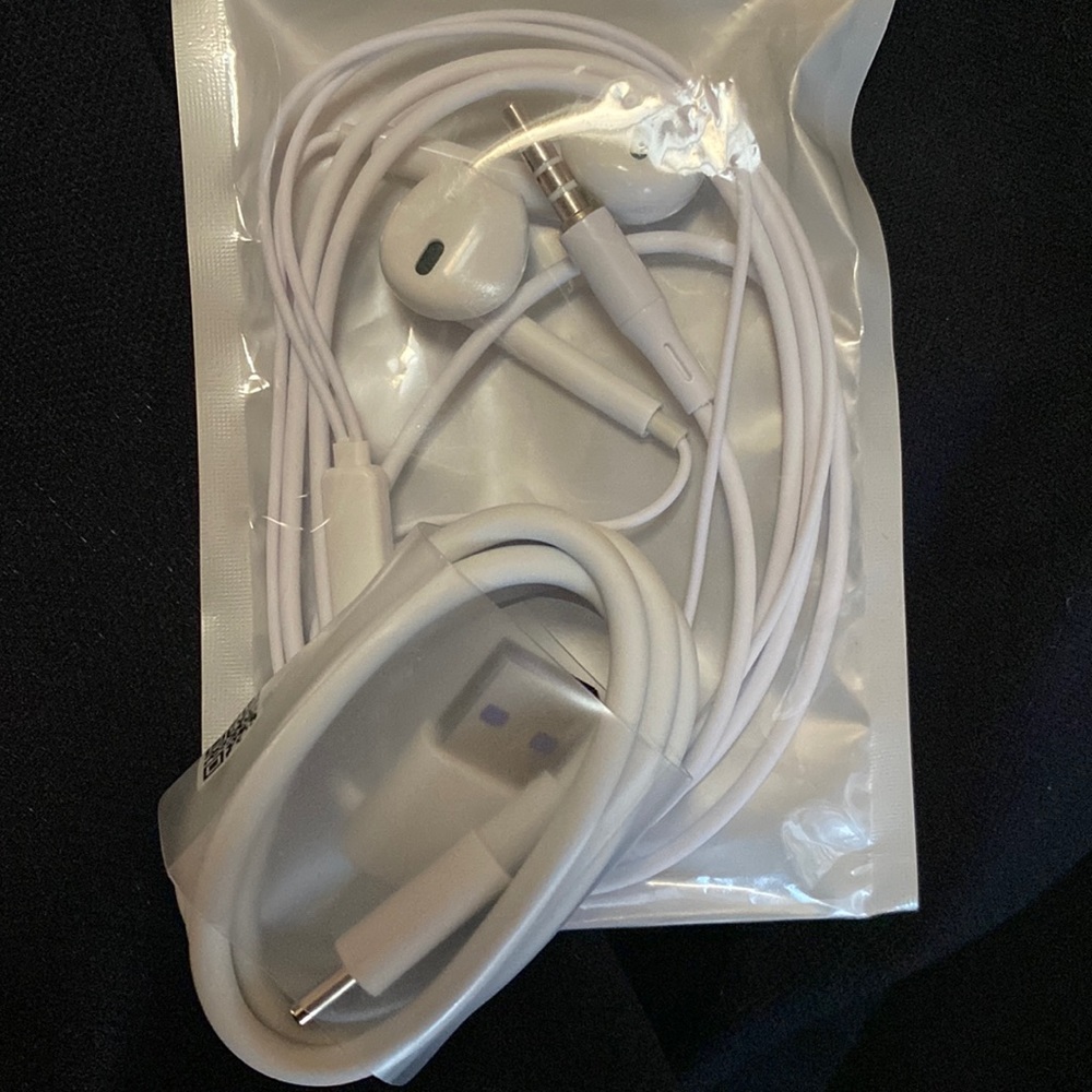 Charger C and earphones